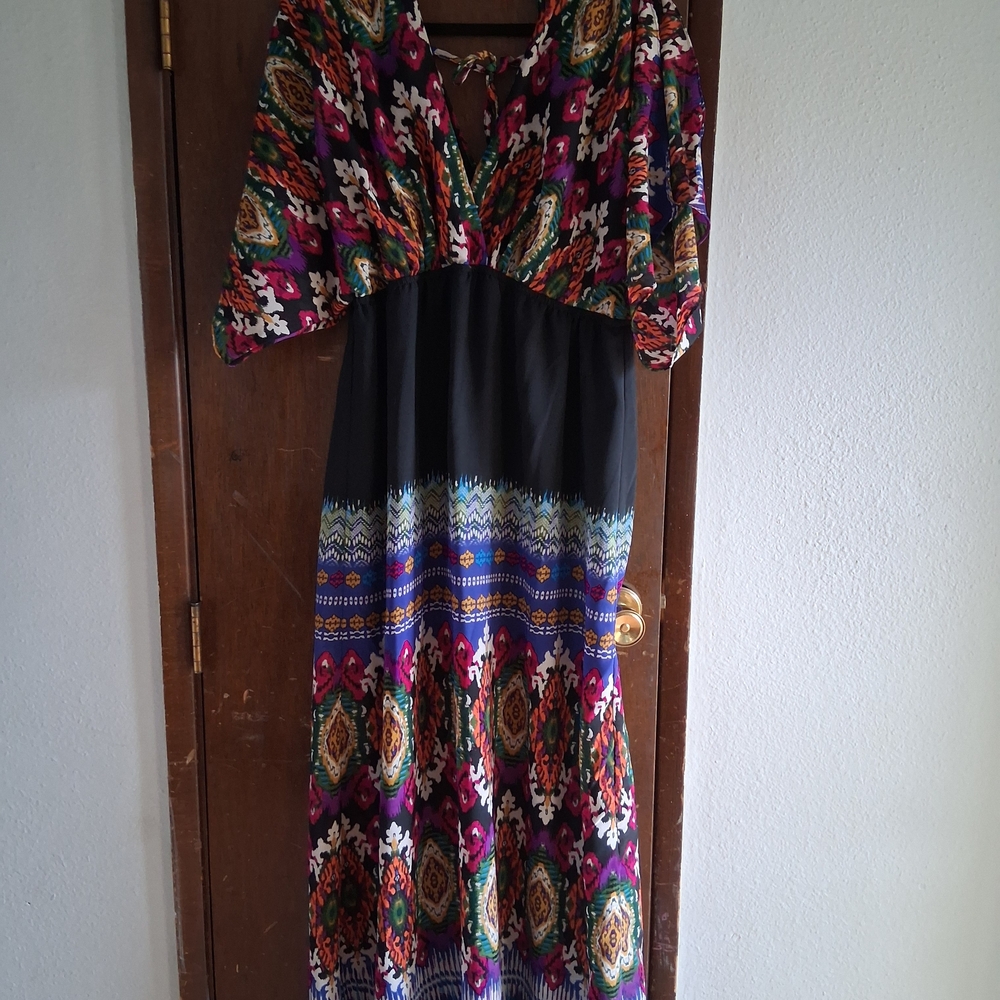 Vibrant Multicolor Maxi Dress